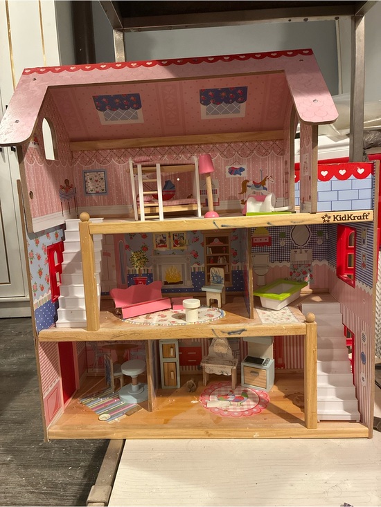 Kidkraft Other - Kid Kraft Pink Wooden Dollhouse - 3-Story Kids Toy